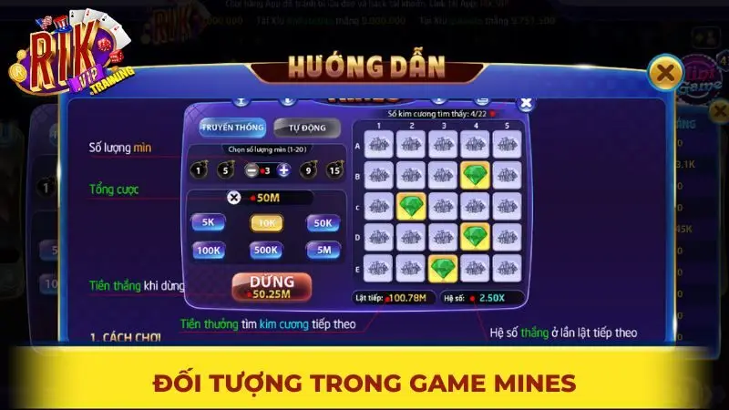 Các đối tượng xuất hiện trong trò chơi Mines