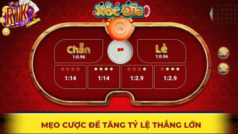 Mẹo cược để tăng tỷ lệ thắng lớn